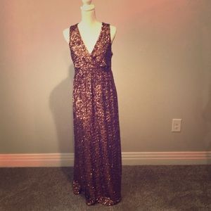 Gold sequined gown